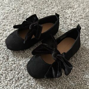 Black Velvet Infant Dress Shoe
